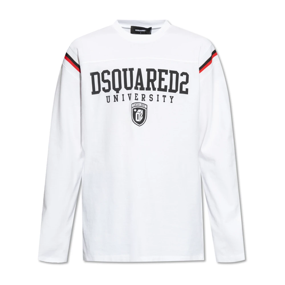 Dsquared2 T-shirt met lange mouwen White Heren