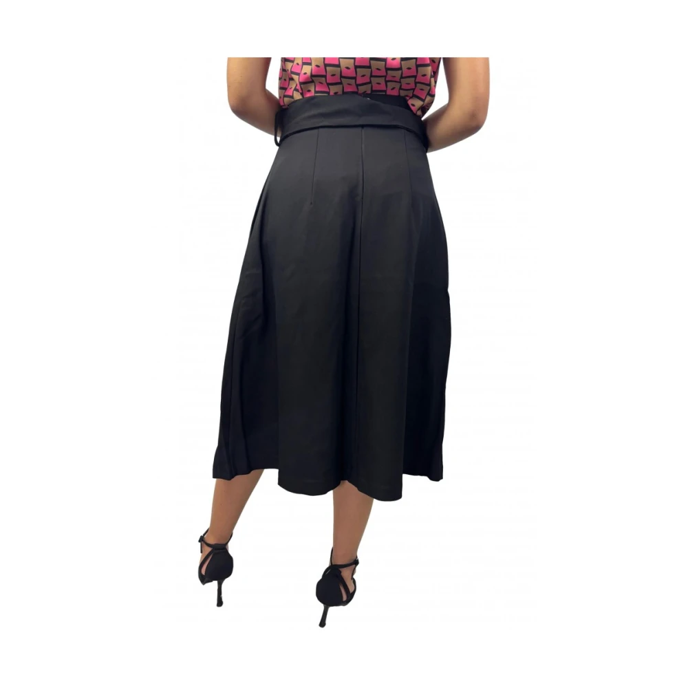 P.a.r.o.s.h. Zwarte Viscose Elastaan Rok Black Dames