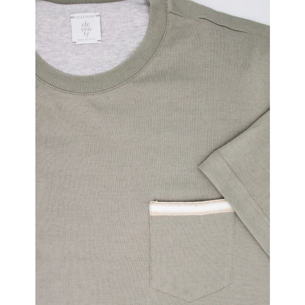 Eleventy Zak Crew-neck T-shirt Green Heren