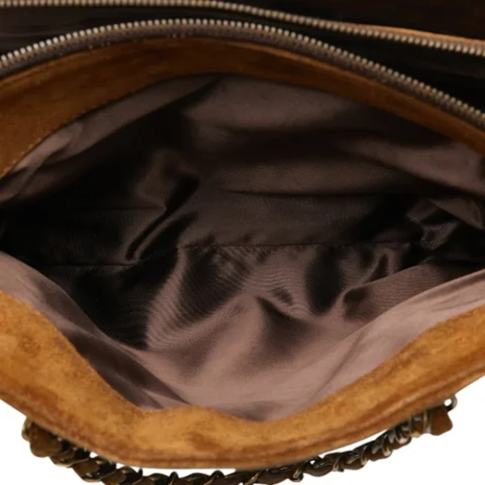 Chanel Vintage Pre-owned Suede chanel-bags Brown Dames