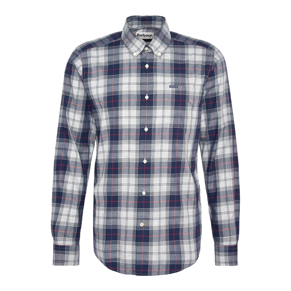 Barbour Blauwe Graniet Maatwerk Overhemd Casual Stijl Blue Heren