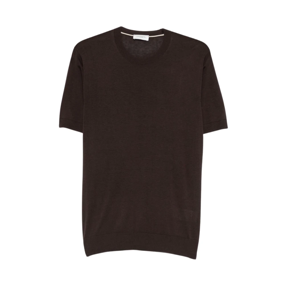 Paolo Pecora Men's Brown Round-Neck Knitwear - Round-Neck Knitwear - 2XL - Knitwear