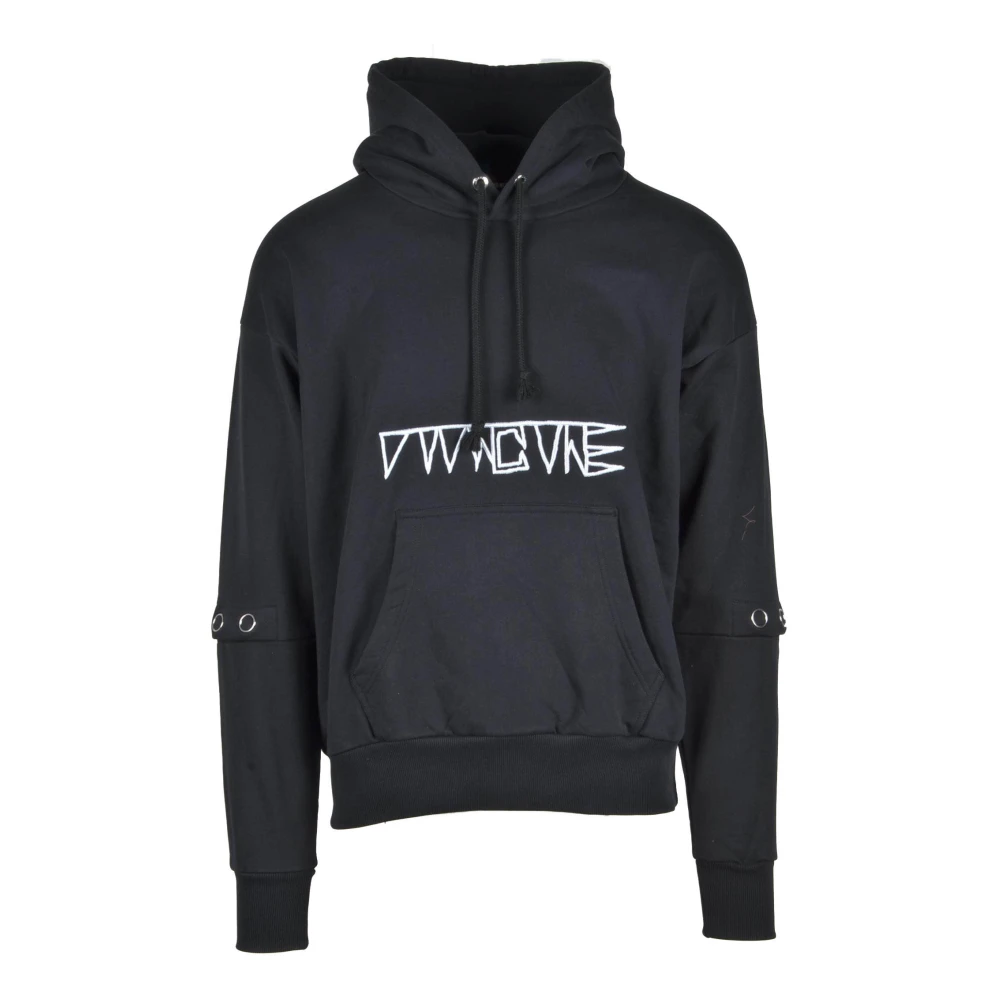 Diesel Zwarte Bedrukte Hoodie met Zakken Black Heren