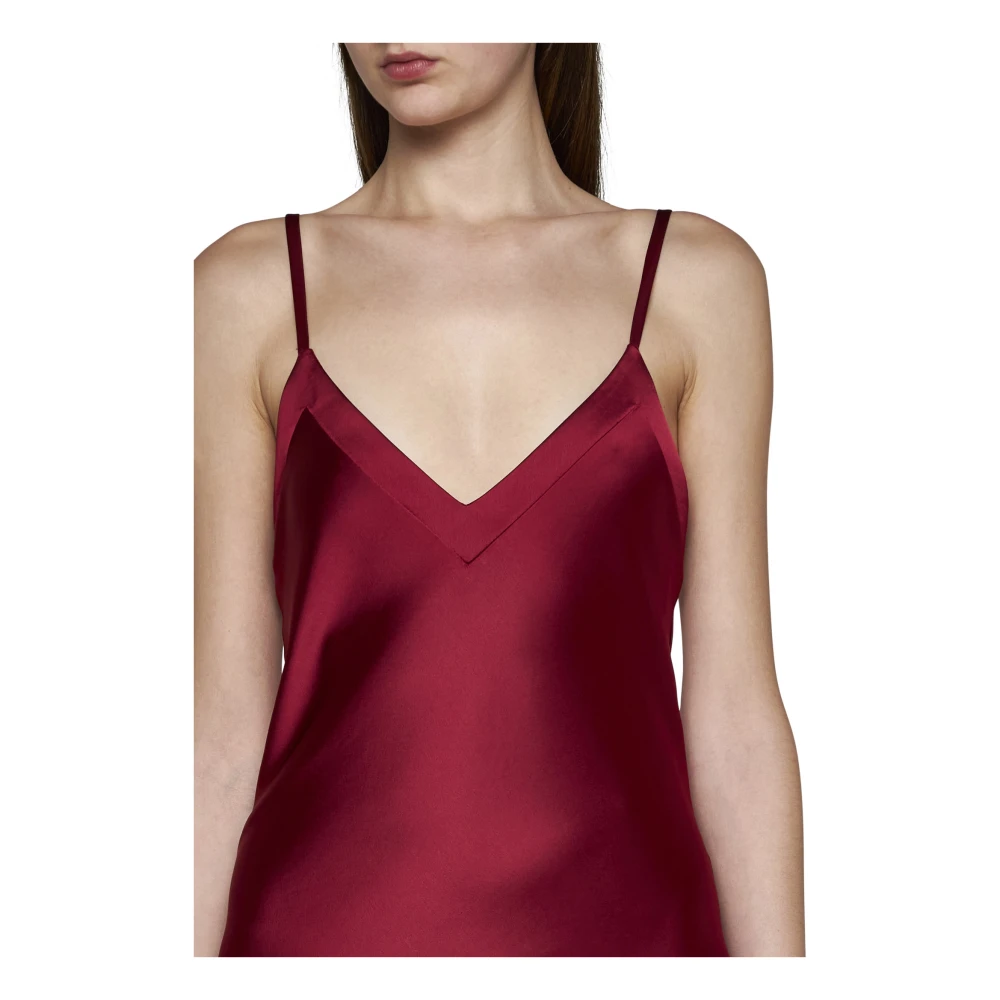 Blanca Vita Bordeaux Jurken met Schuine Zoom Red Dames