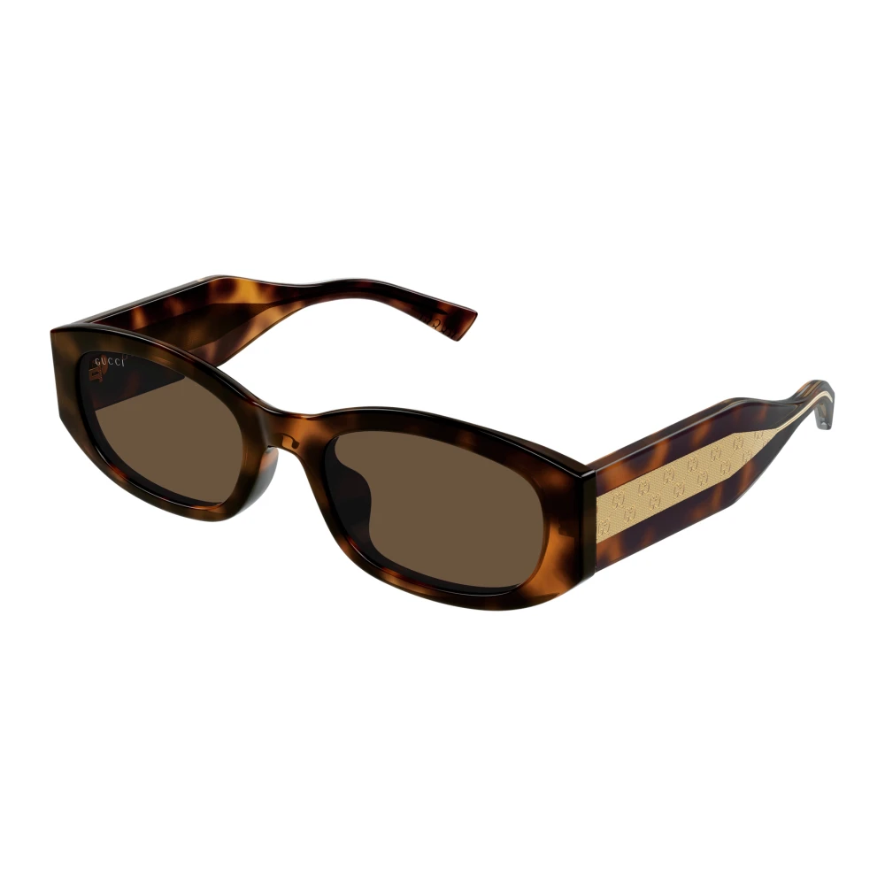 Gucci Women's Brown Sunglasses, 55 Mm, Rounded Rectangular Sunglasses