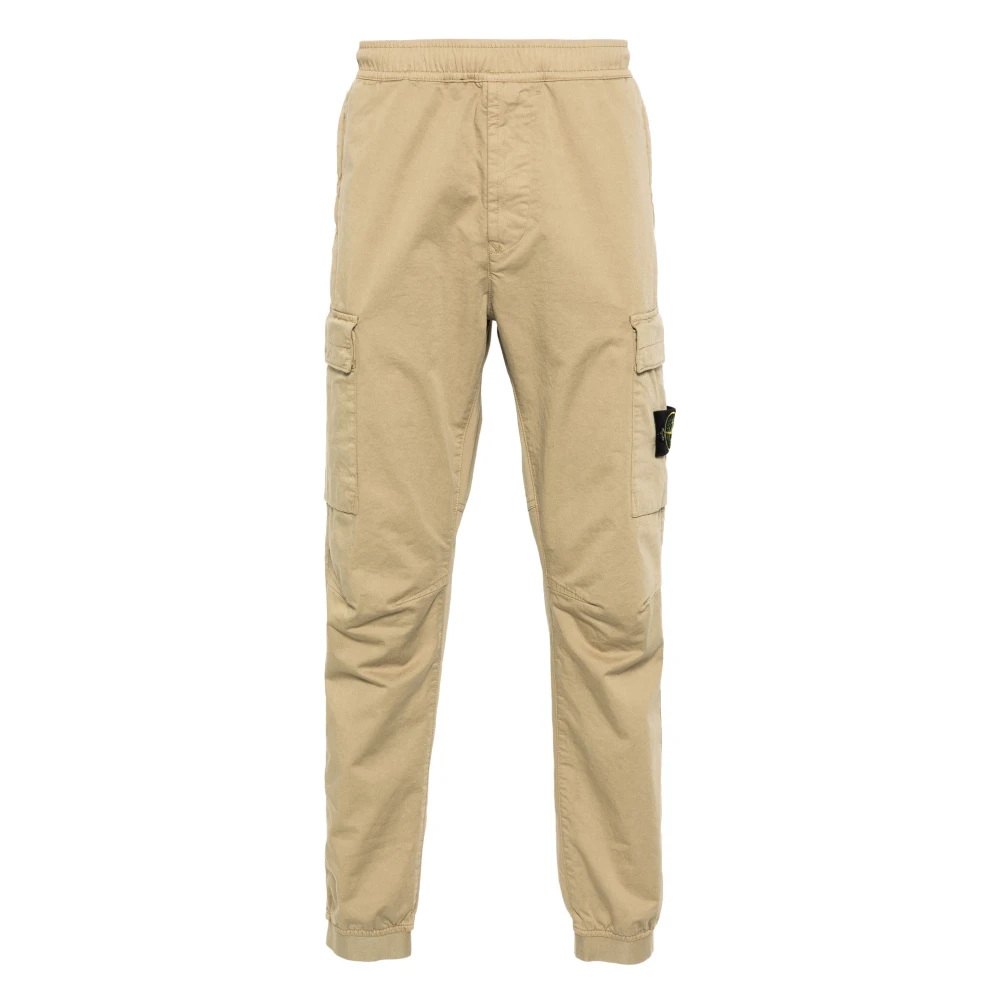 Stone Island Bruine broek met kompasapplicatie Brown Heren