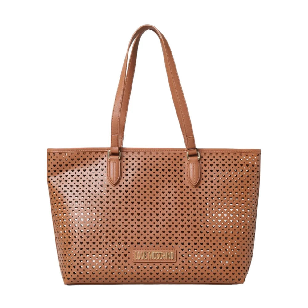 Love Moschino Stiliga Tote Bags för dagligt bruk Brown, Dam