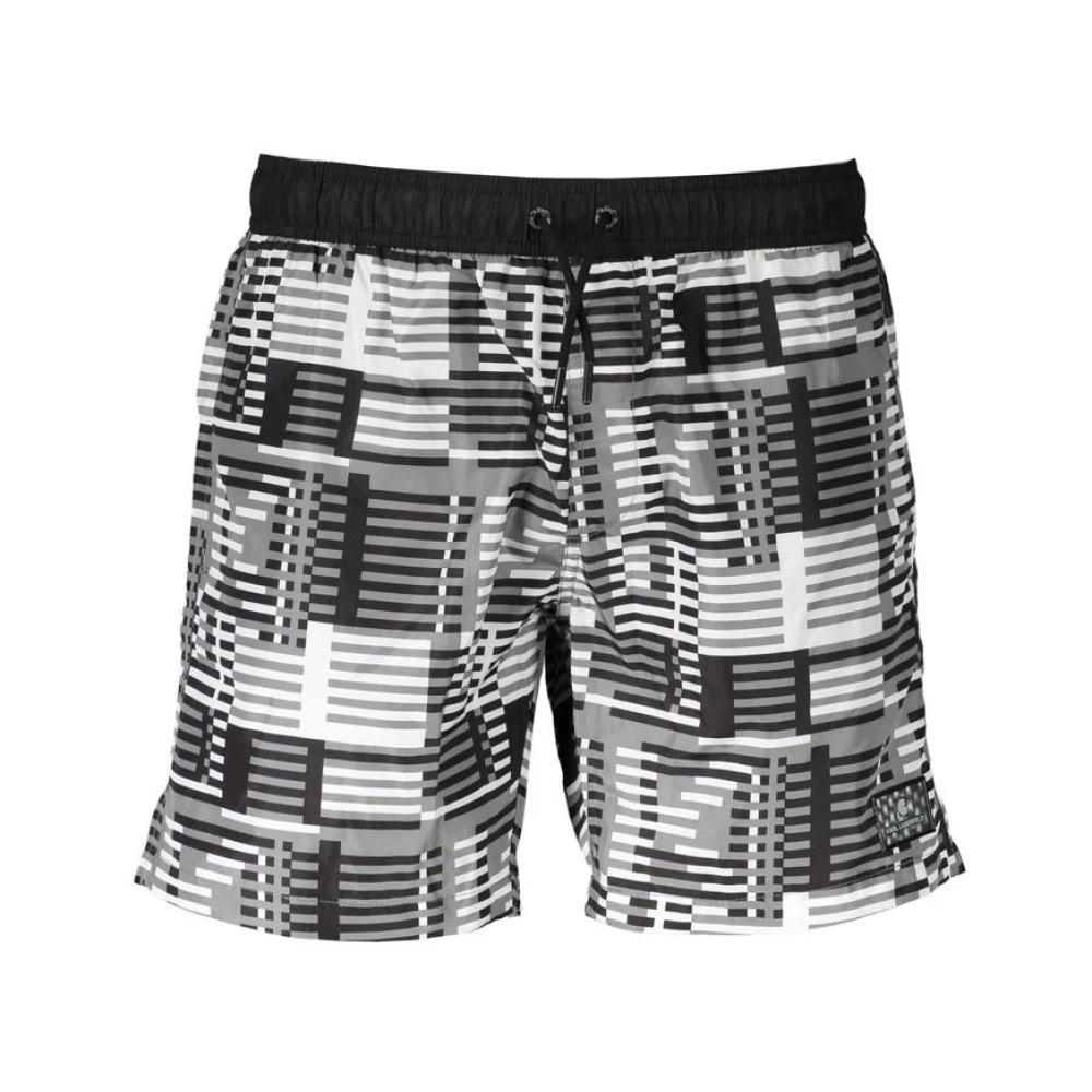 Karl Lagerfeld Men's Gray Beachwear, S, Sea Boxer