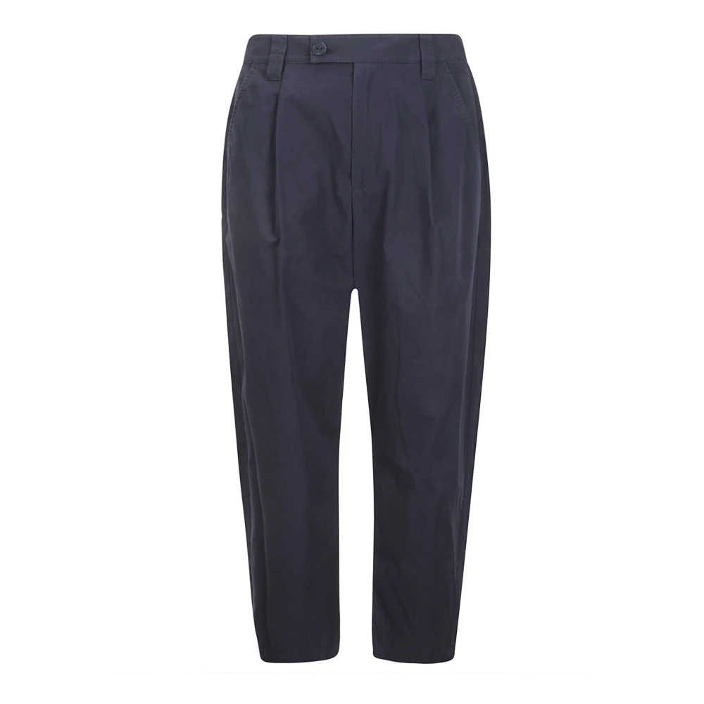 A.p.c. Cropped Trousers Blue Heren