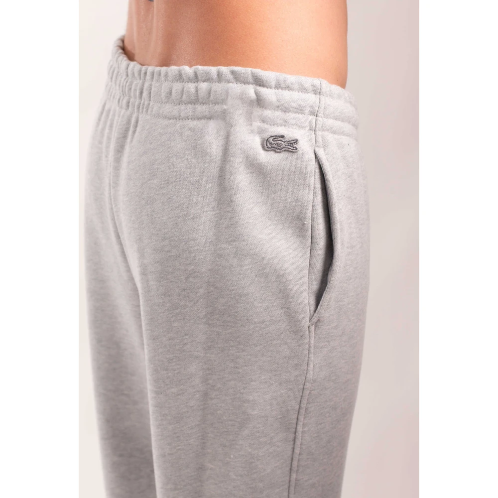 Lacoste Geborduurde Croc Sweatpants in CCA Gray Heren
