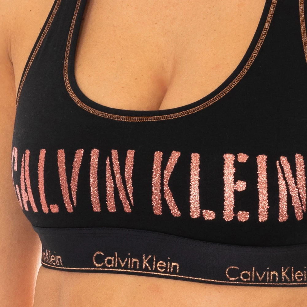 Calvin Klein Womens Top Bra - Black Cotton - Size Small - Image 2