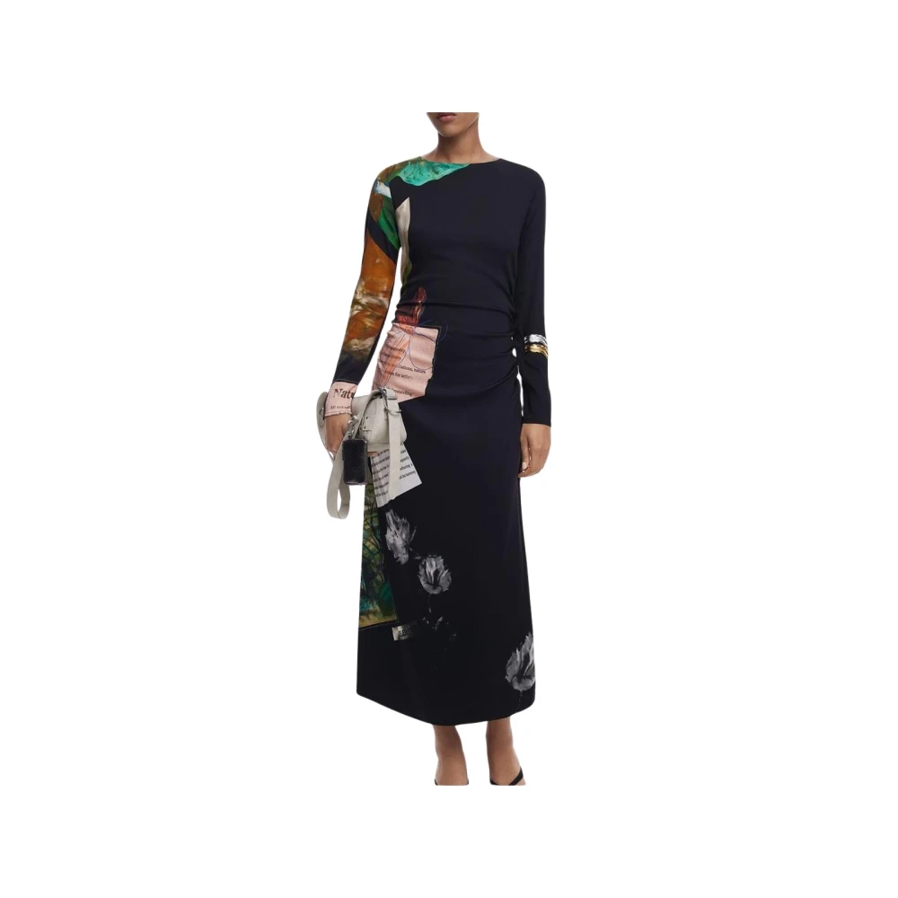 Desigual Damen Schwarz Kleider, K, Xsgröße: