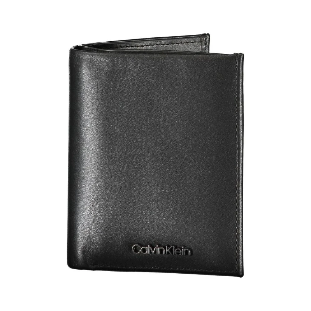 Calvin Klein Men's Black Wallets & Cardholders, One Size, Leather Wallet