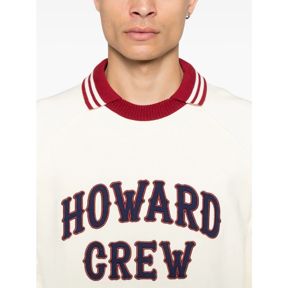 Wales Bonner Collegiale sweatshirt met polokraag White Heren