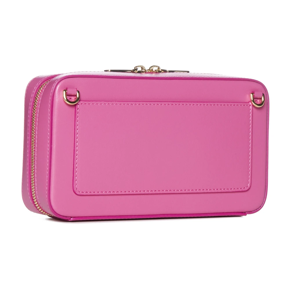 Dolce & Gabbana Roze leren schoudertas met logo Purple Dames