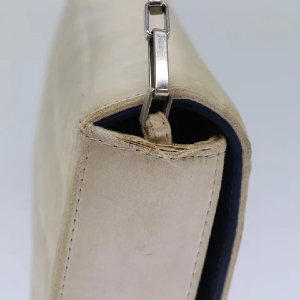 Chanel Vintage Pre-owned Canvas handbags Beige Dames