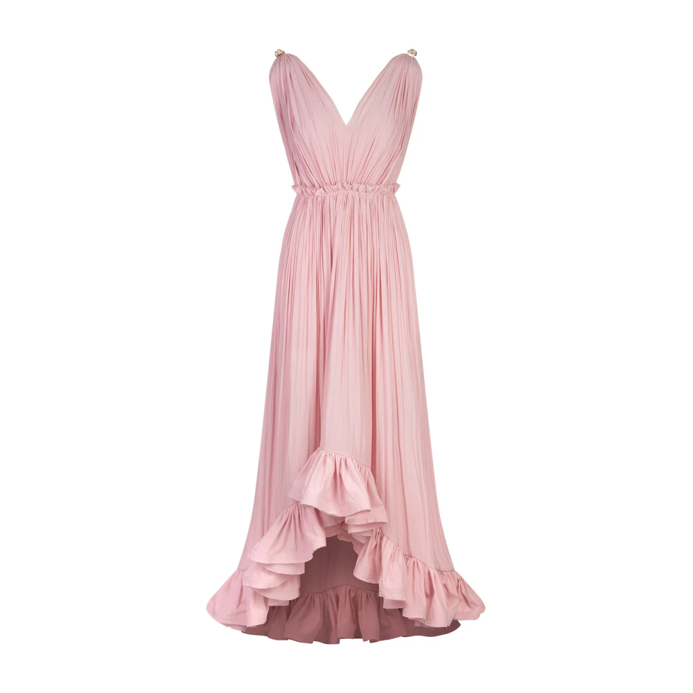 Lanvin Roze Gerimpelde Avondjurk Pink Dames