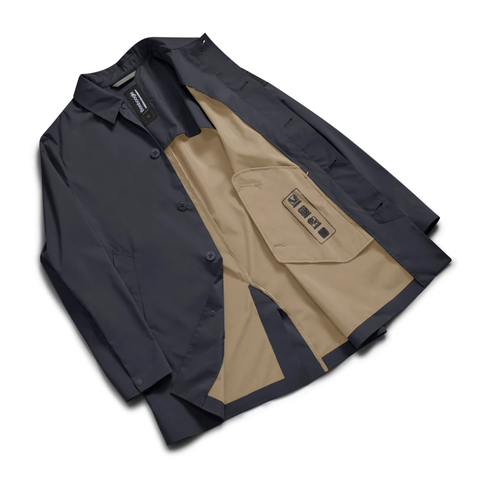 BomBoogie Trenchcoat zonder voering met kraag Blue Heren