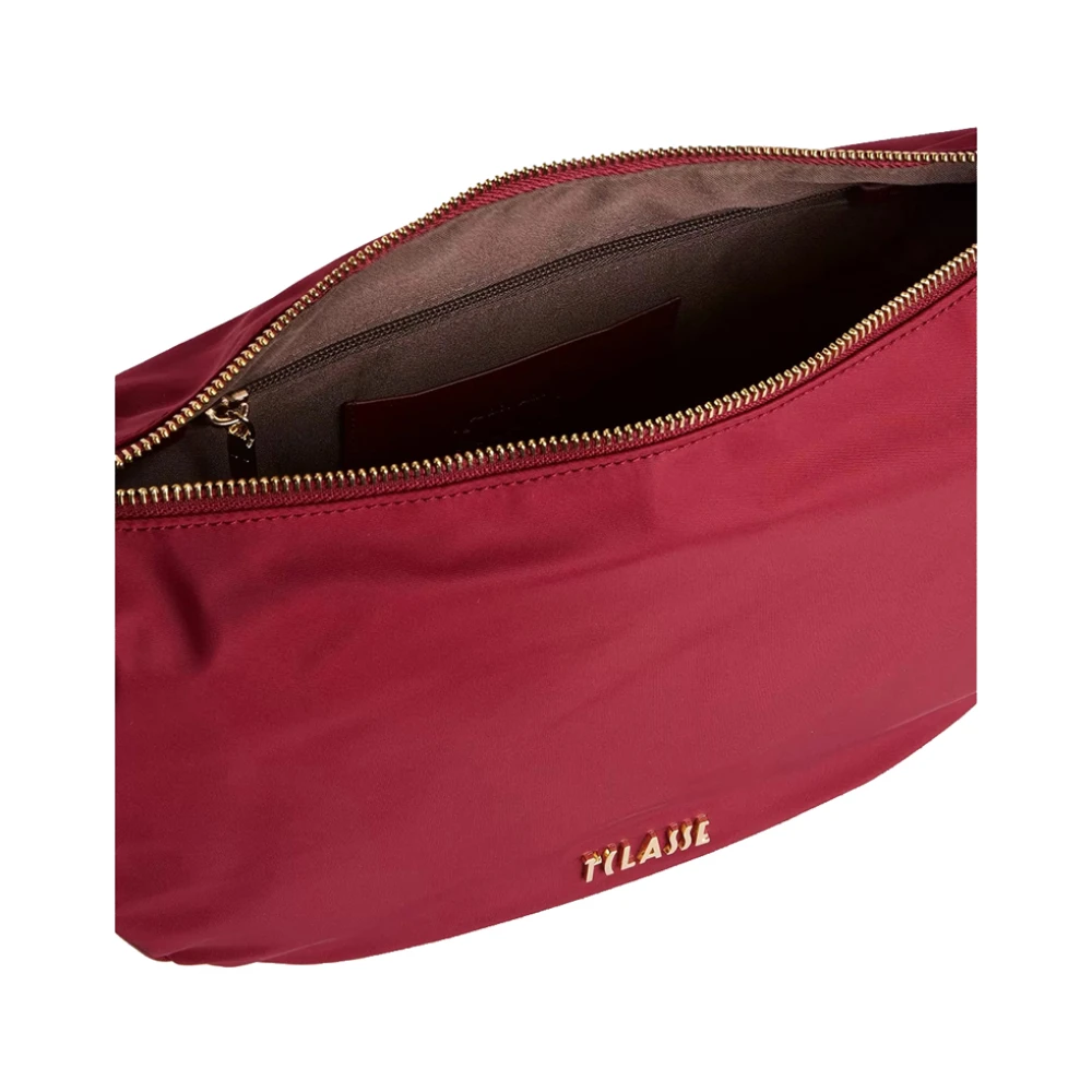 Alviero Martini 1a Classe Rode leren schoudertas met geo-print Pink Dames