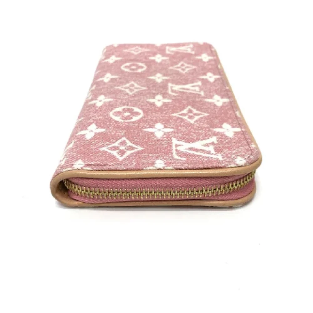 Louis Vuitton Vintage Pre-owned Denim wallets Pink Dames