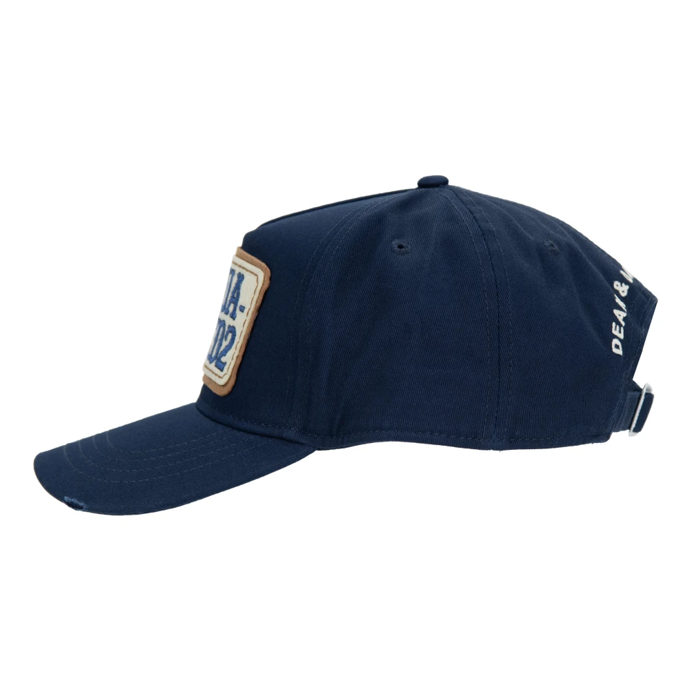 Dsquared2 Geborduurde Baseballpet met Verstelbare Sluiting Blue Unisex