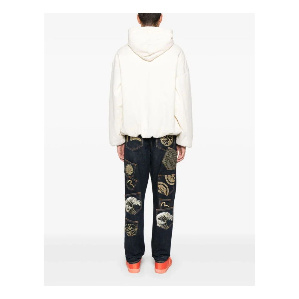 Evisu Donkerblauwe Denim Jeans met Logo Blue Heren