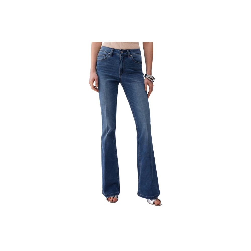 Liu Jo Vrouw Blauw Jeans Dames, W31, Katoen, High-Rise Bootcut Jeans