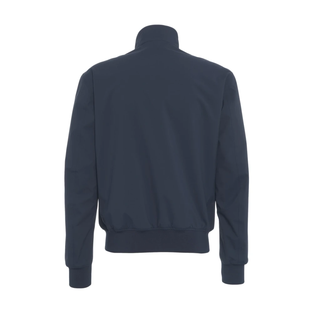 Blauer Blauwe Bomberjack met Batik Print Blue Heren