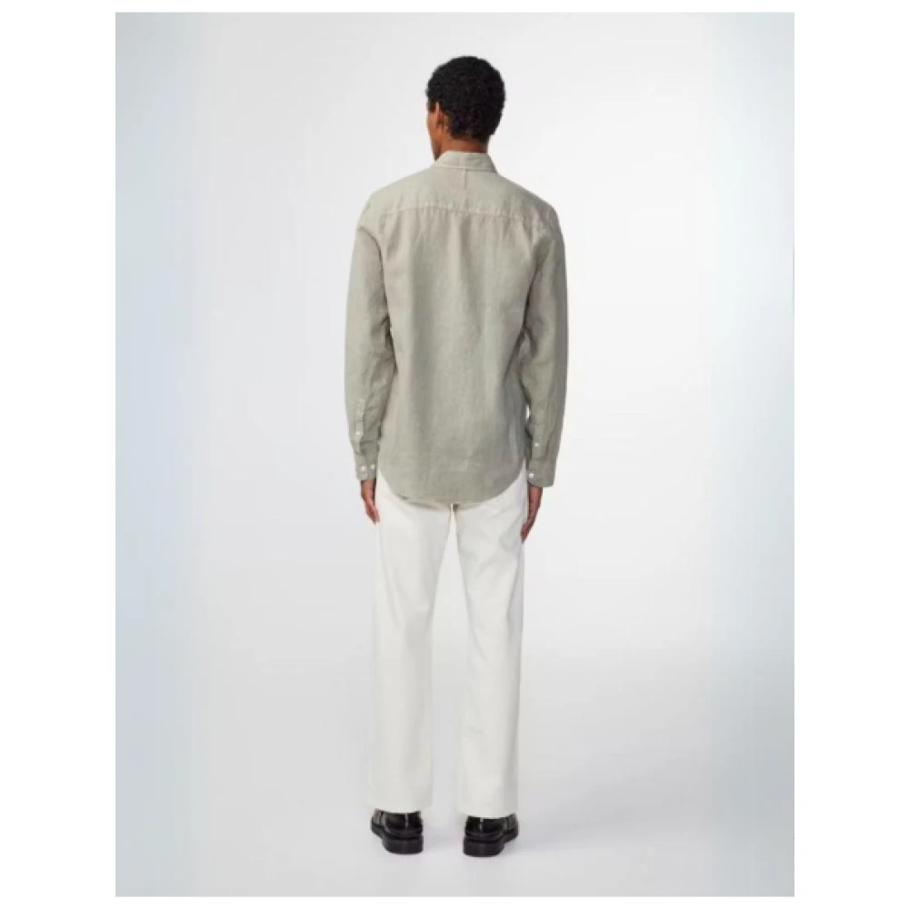 Nn07 Casual Linnen Overhemd Green Heren