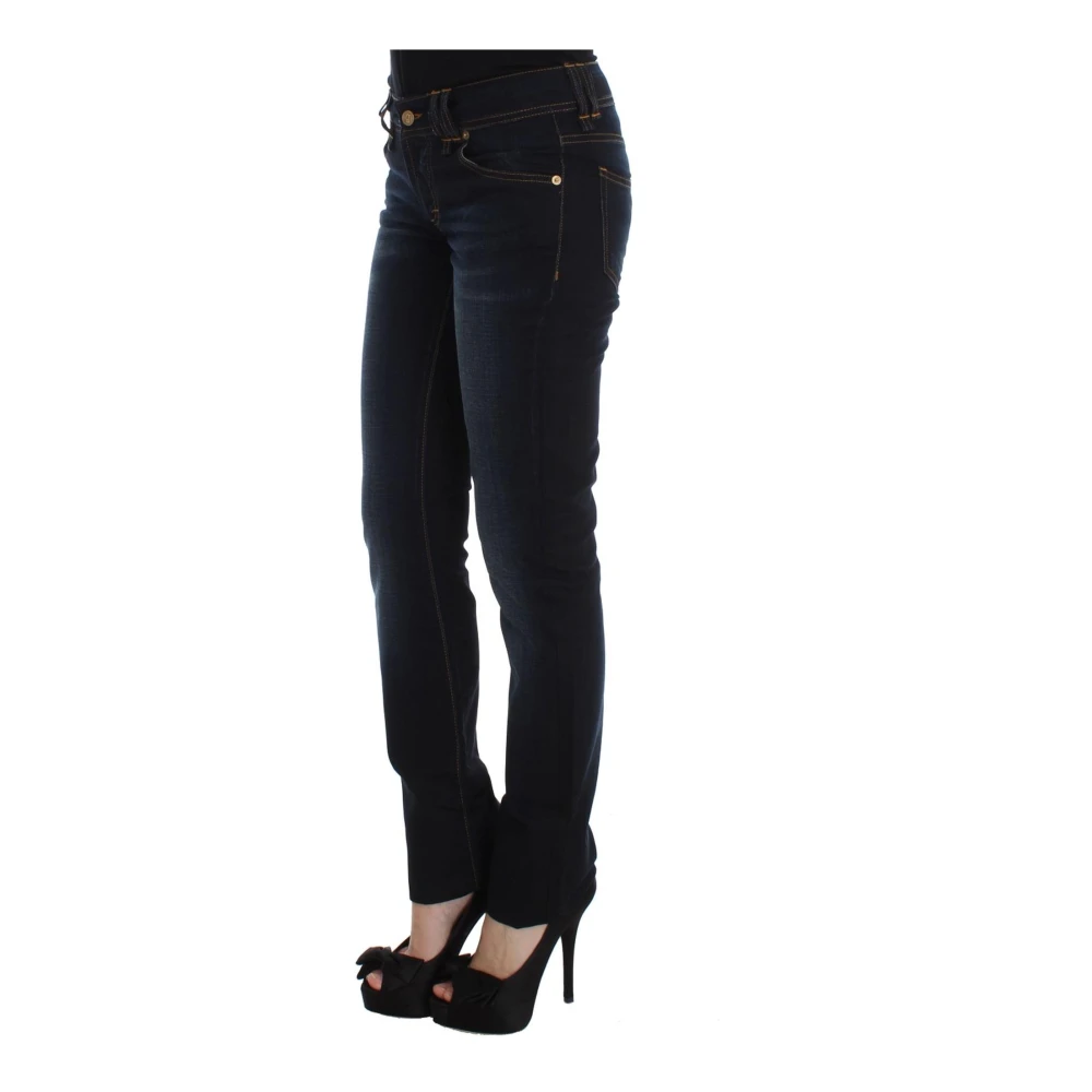 John Galliano Blauwe Wassing Slim Fit Jeans Blue Dames