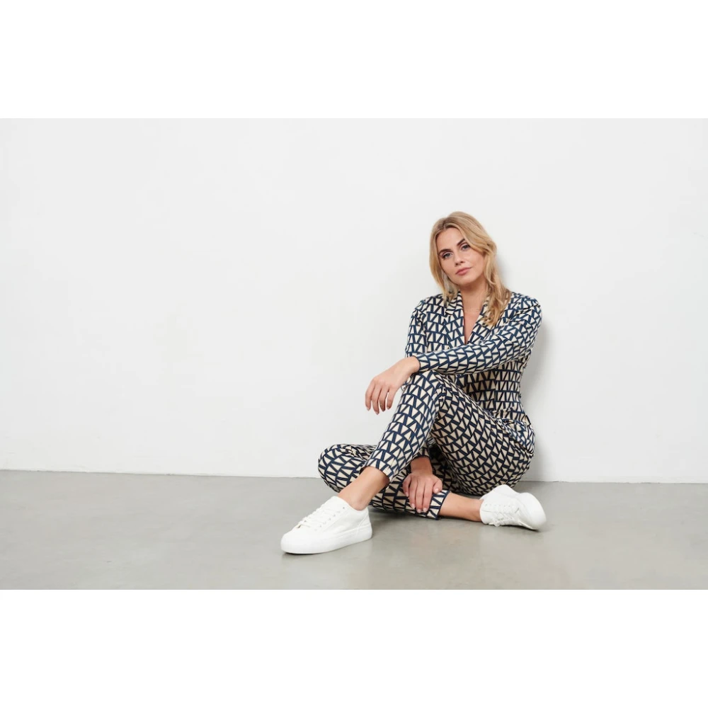 &Co Woman Slim Fit Broek Blue Dames