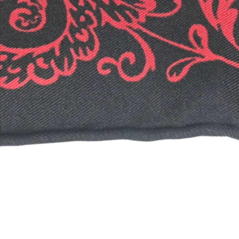 Dior Vintage Pre-owned Fabric scarves Black Dames