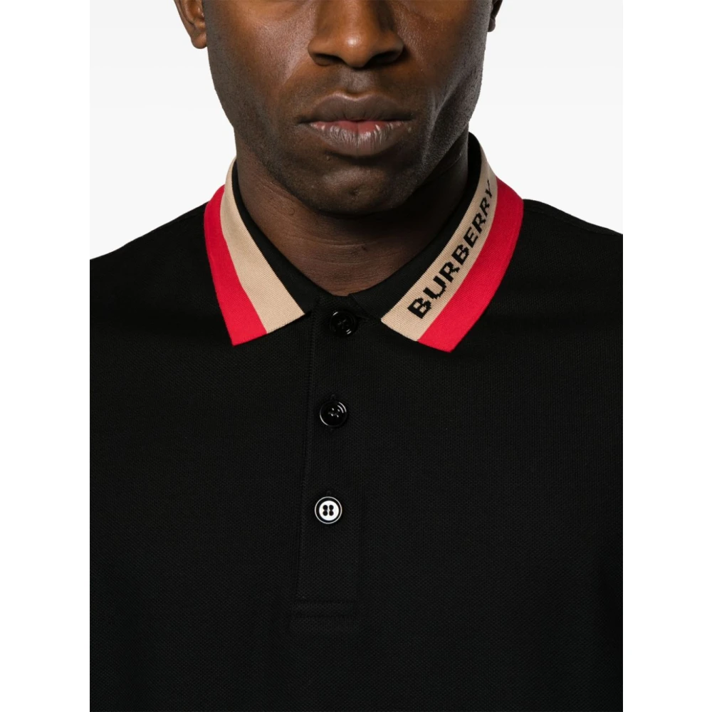 Burberry Zwarte T-shirts en Polos Black Heren