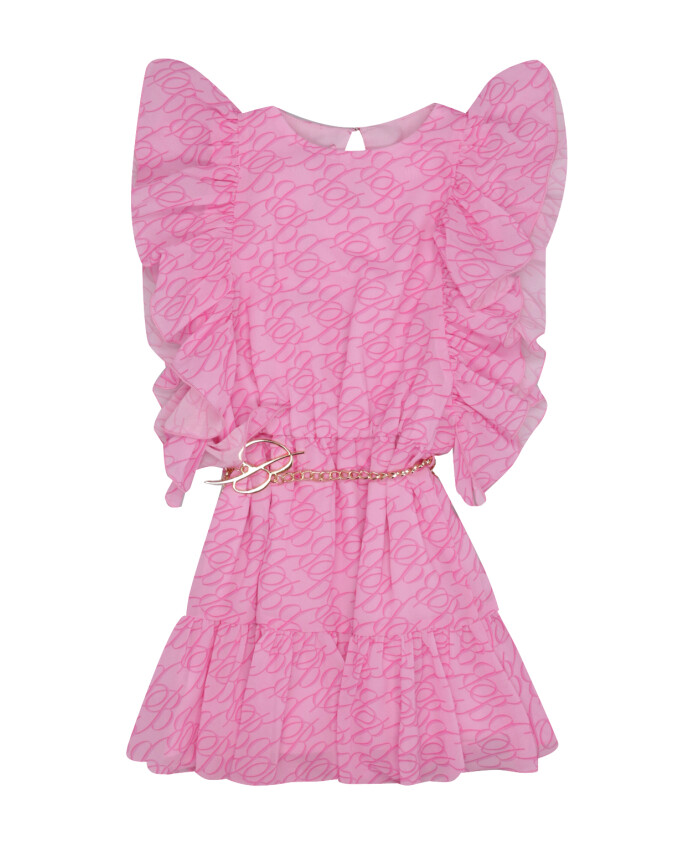 robe-rose-coton-logo-volant