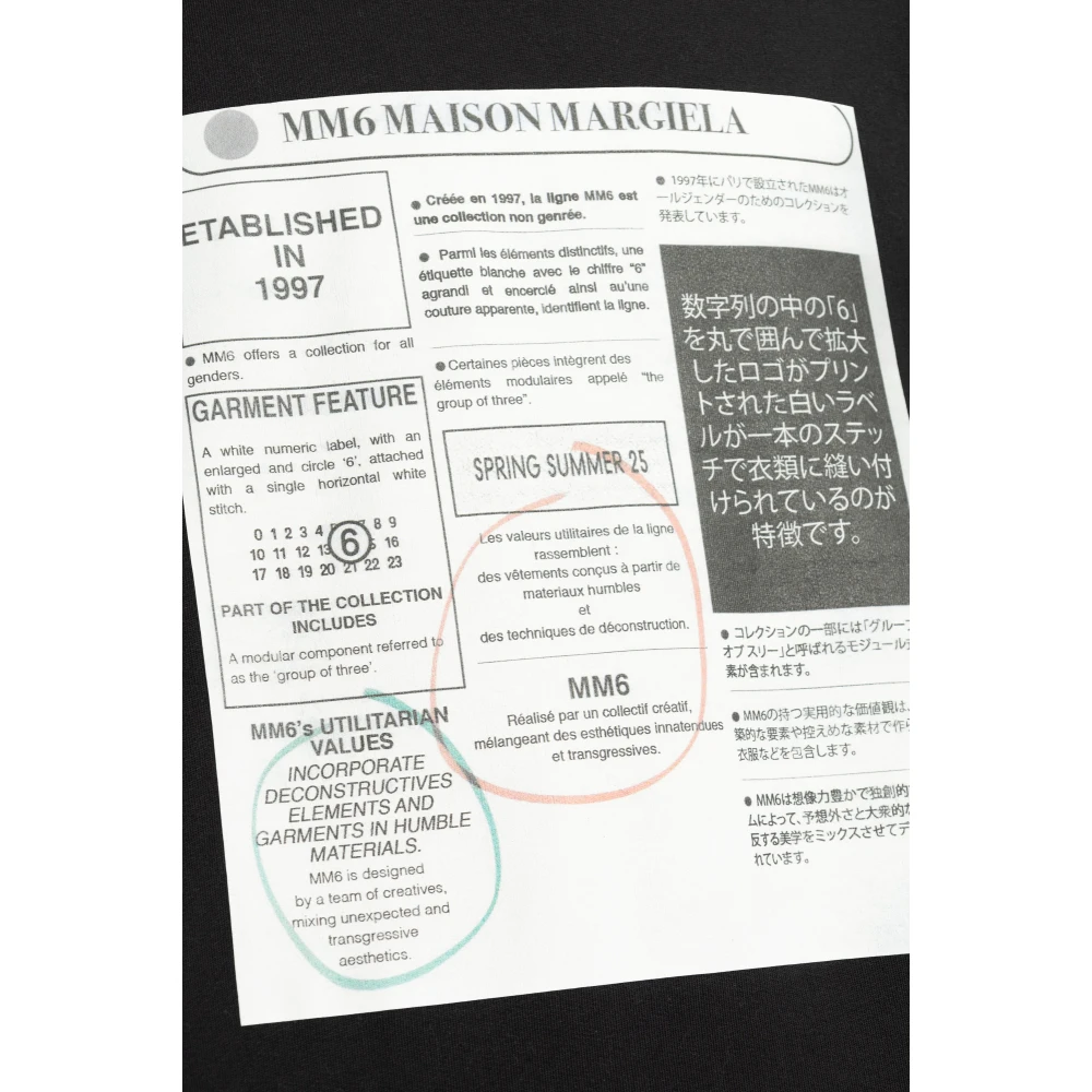 MM6 Maison Margiela Gedrukte sweatshirt Black Heren