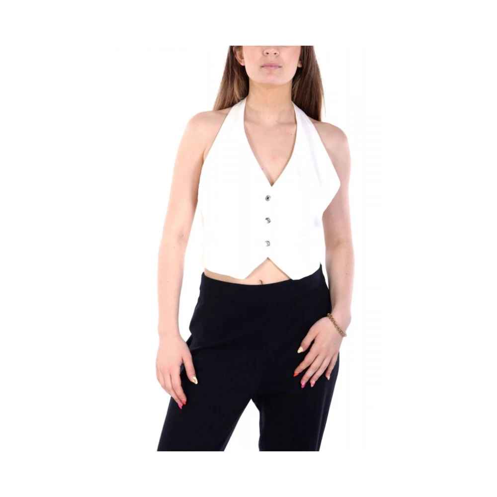 Liu Jo Mujer Blanco - Chaleco En Tencel - Jackets - L - Chaleco En Tencel
