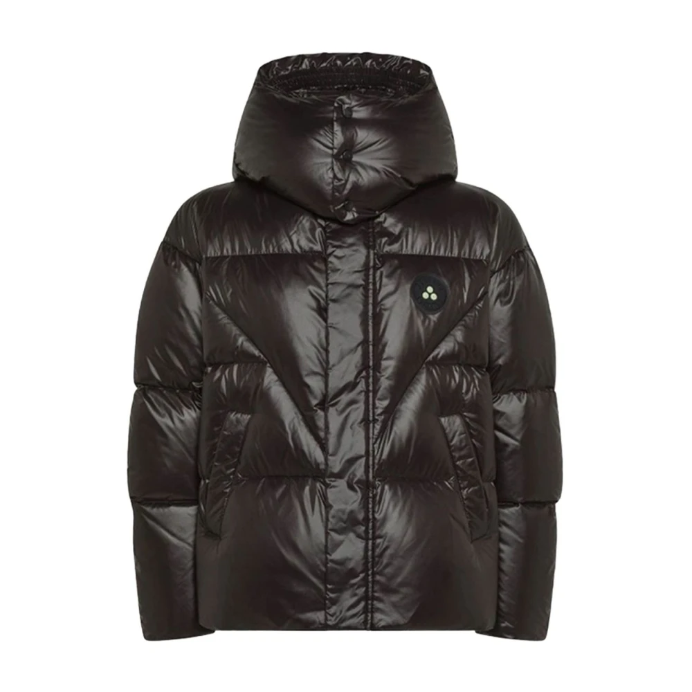 Peuterey Black Quilted Classic Hooded Coat - Male - Winter Jackets - M - Jackets