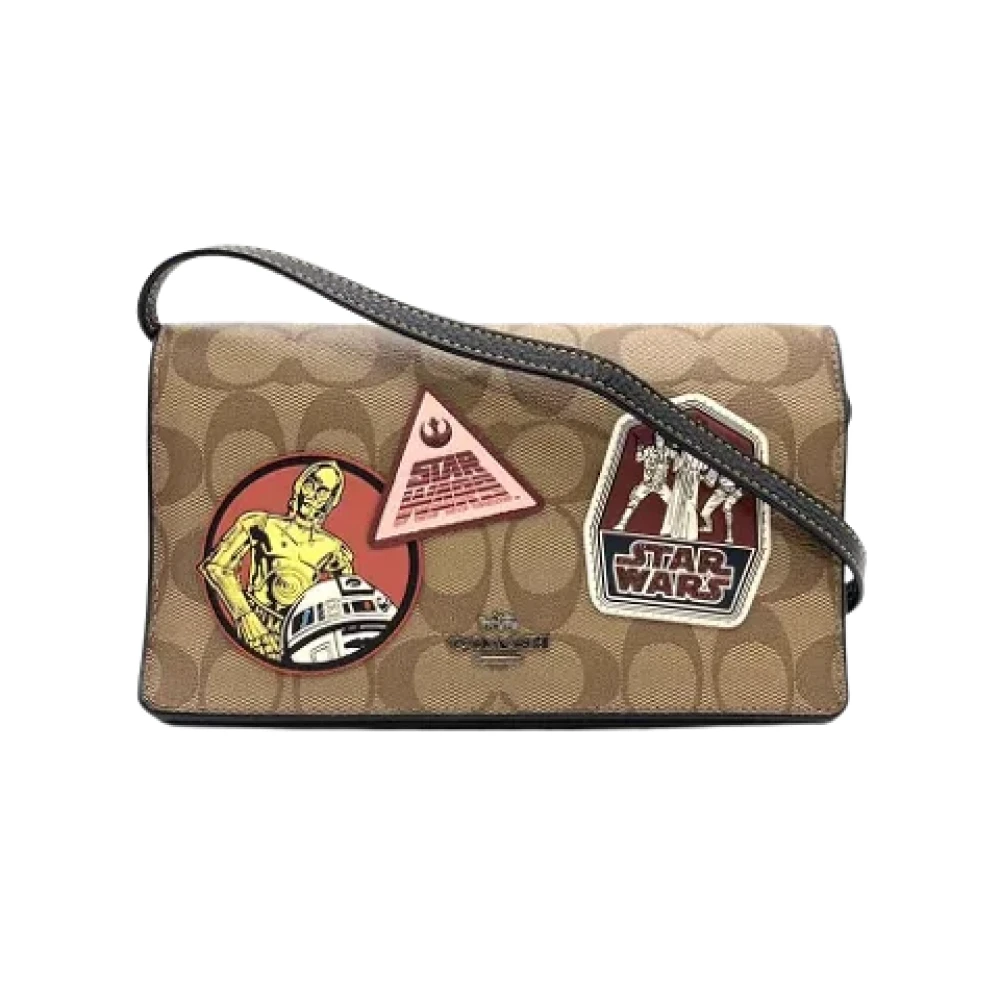 Coach Pre-owned Canvas shoulder-bags Beige Dames