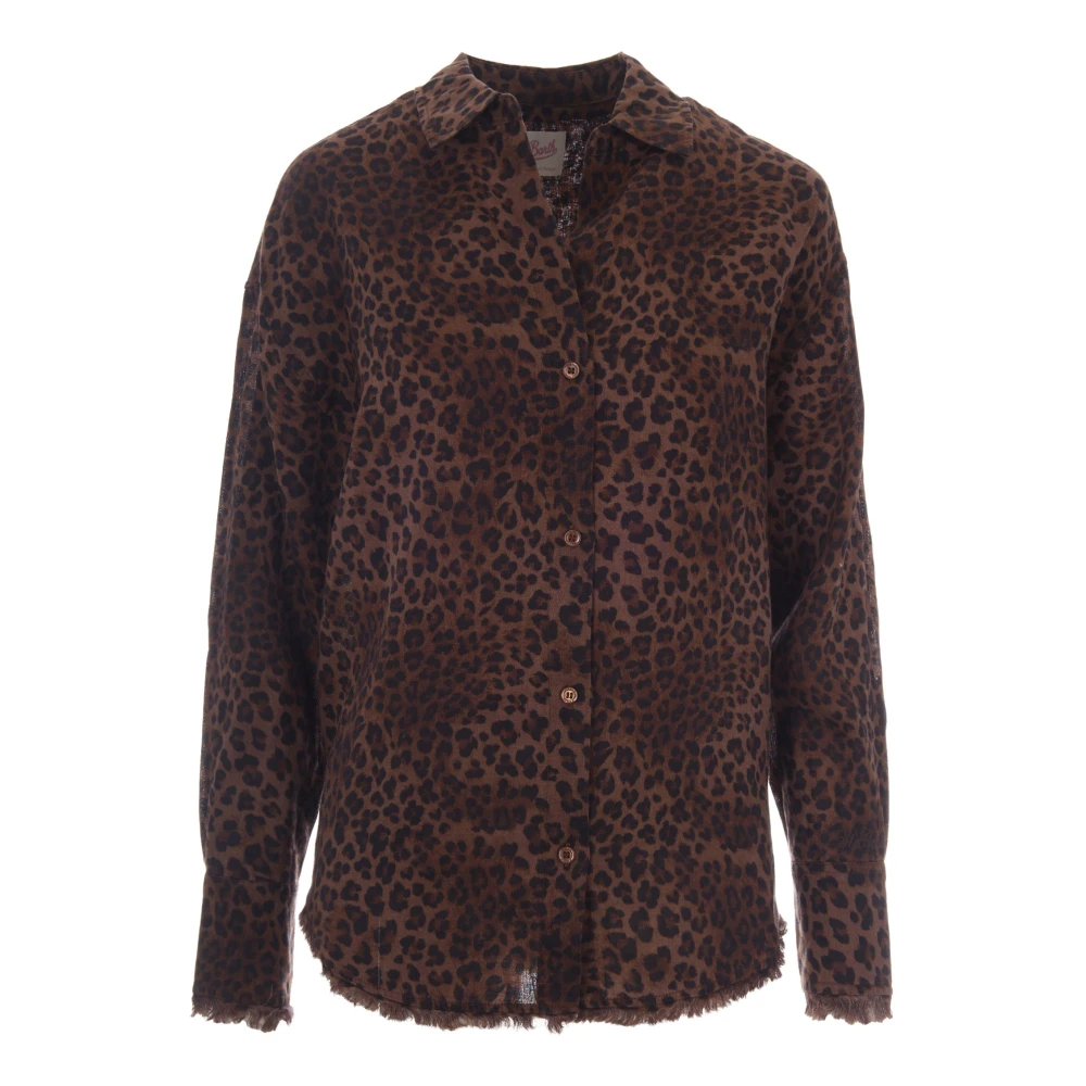 Mc2 Saint Barth Brown Cristal Shirt - Female - Shirts - Xs - Blouses & Shirts