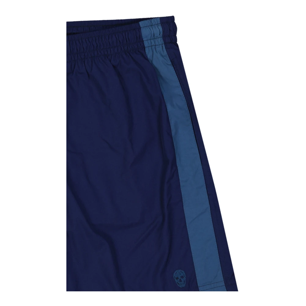 alexander mcqueen Zwembroek met Skull Print Blue Heren