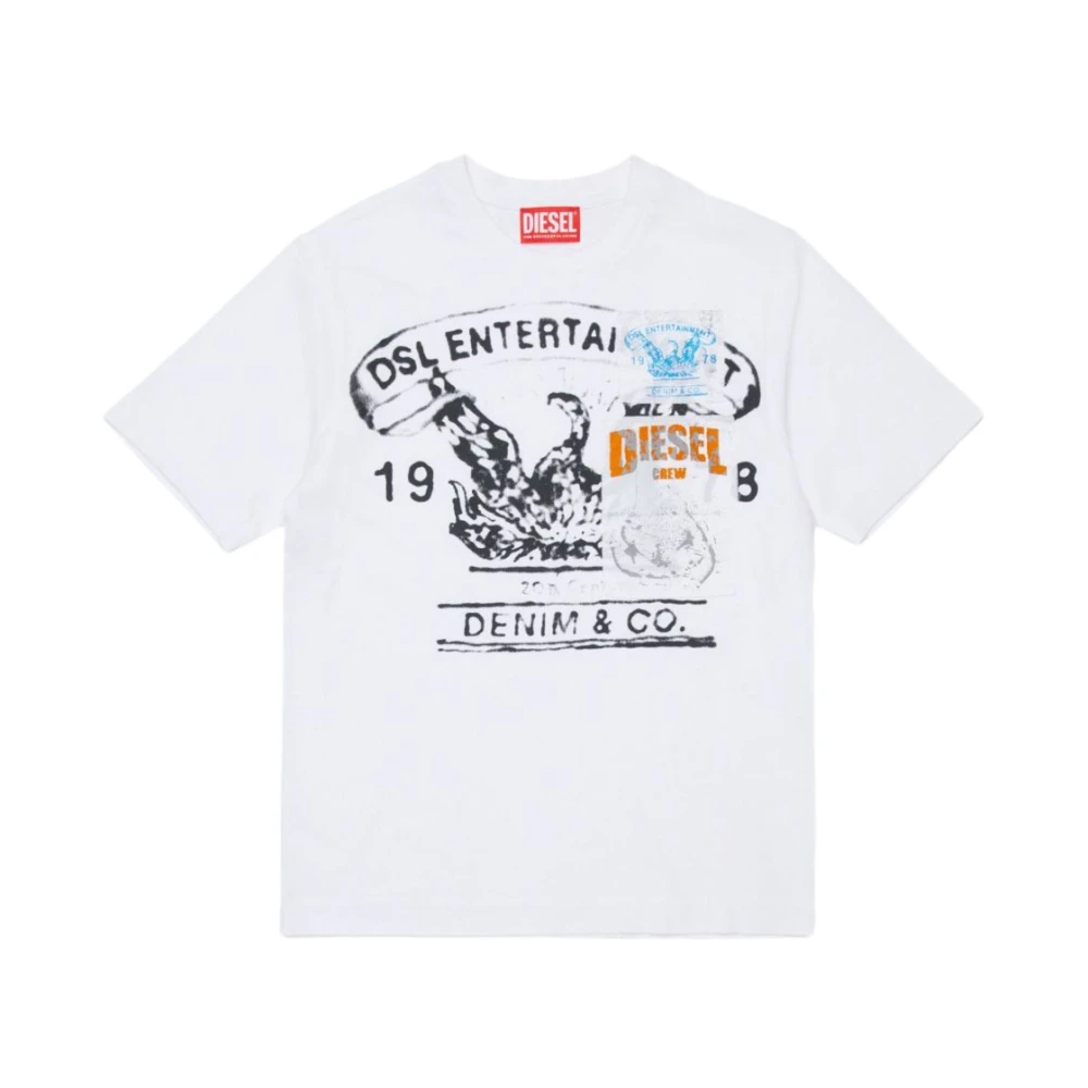 Diesel Boys Multicolor Kids Short Sleeve T-Shirts, 16 Y, T-Shirt