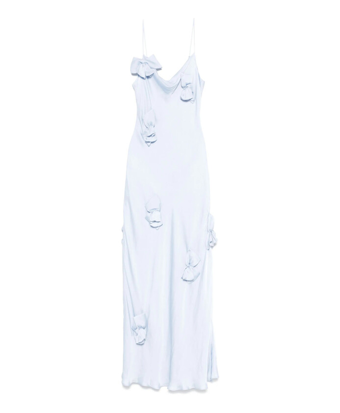 robe-bleue-a-fleurs-drapee