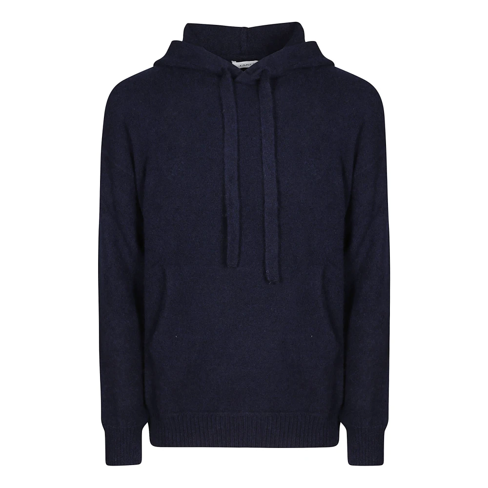 Laneus Kasjmier Hoodie met Verstelbare Capuchon Blue Heren