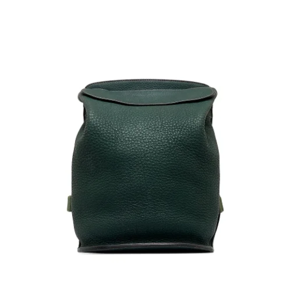 Hermès Vintage Pre-owned Leather backpacks Green Dames