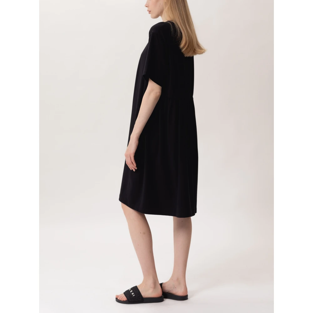 Max Mara Gaspare Jurk met Gerimpeld Detail Black Dames