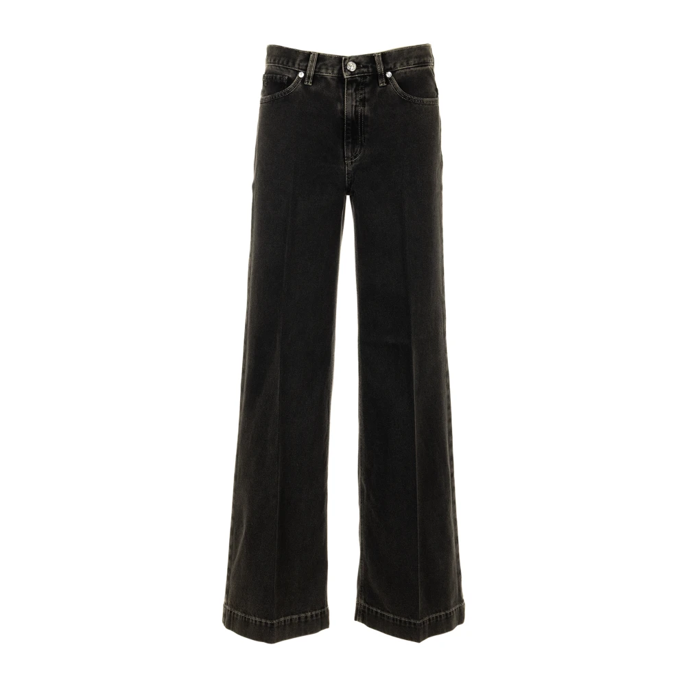 Nine In The Morning Zwarte Palazzo Jeans Black Dames