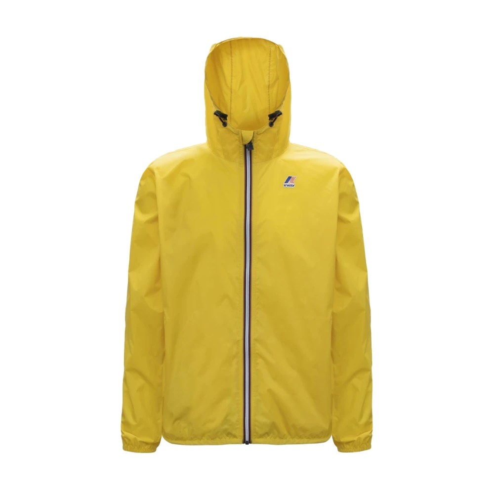 K-Way Uomo Giallo - Giacca Impermeabile Antivento Con Cappuccio - Jackets - L