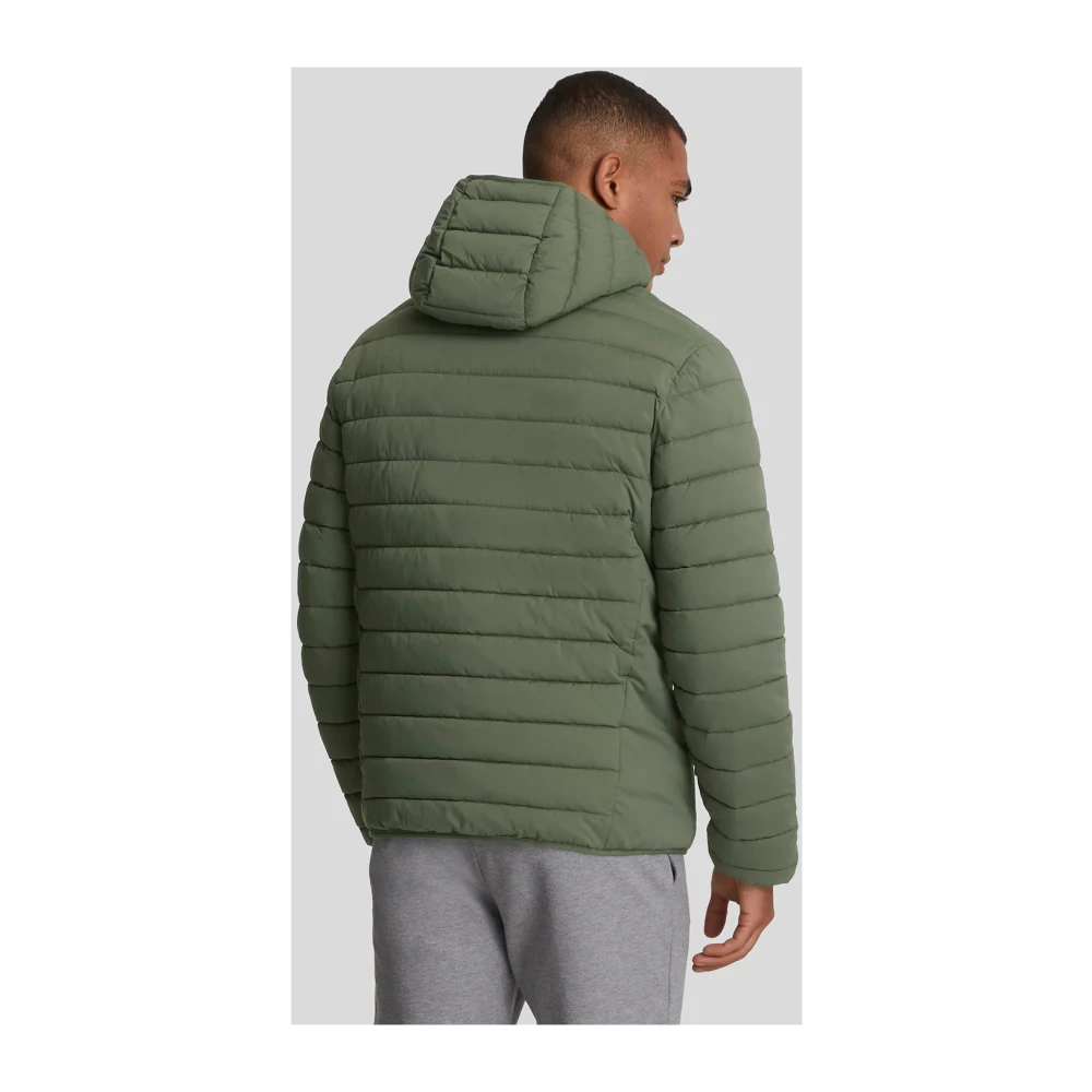 Lyle & Scott Groene Lichtgewicht Gewatteerde Hoodie Jas Green Heren