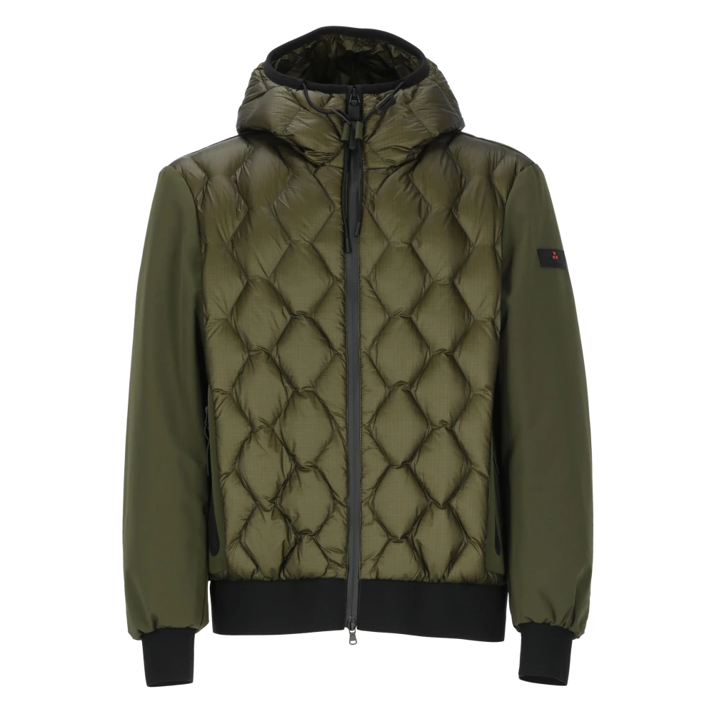 Peuterey Gewatteerd Groen Jack Capuchon Green Heren
