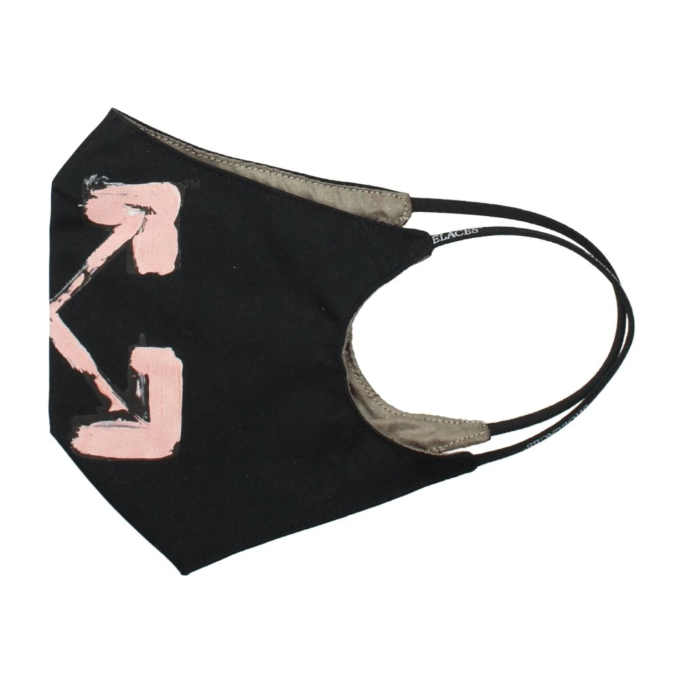Off-White Black Cotton Facemask - Image 2